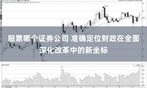 股票哪个证券公司 准确定位财政在全面深化改革中的新坐标